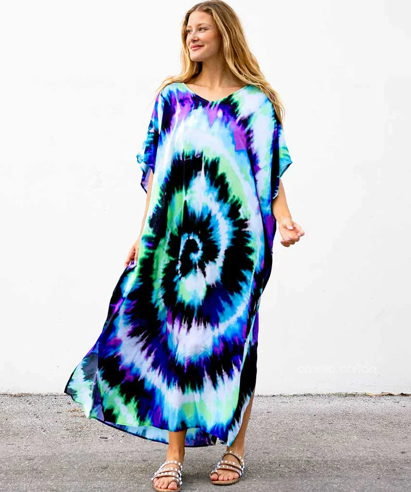 Anastazja – Sommerkaftan aus Baumwolle und Leinen