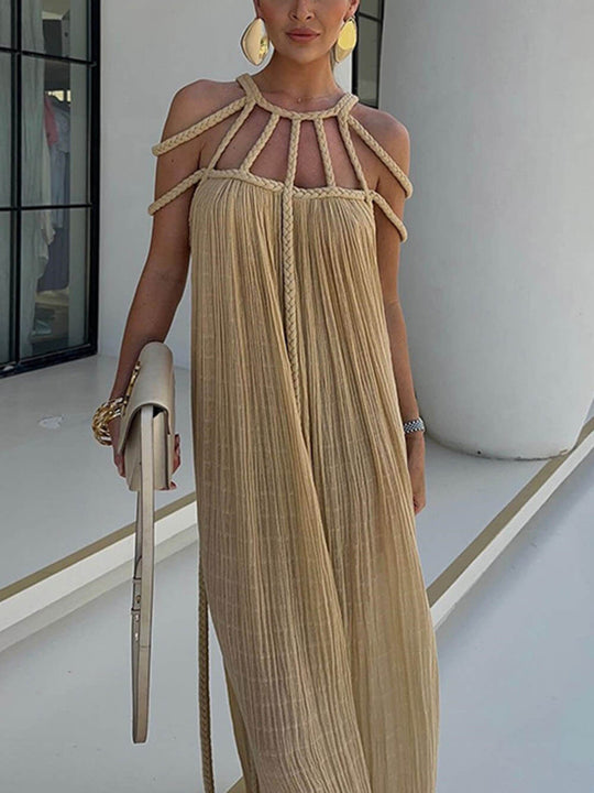 Ruth - Leichtes drapiertes Maxikleid