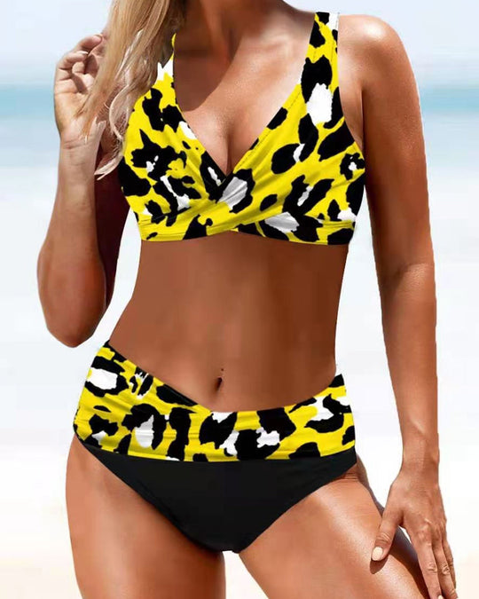 Earle Farbiger Bikini Badeanzug