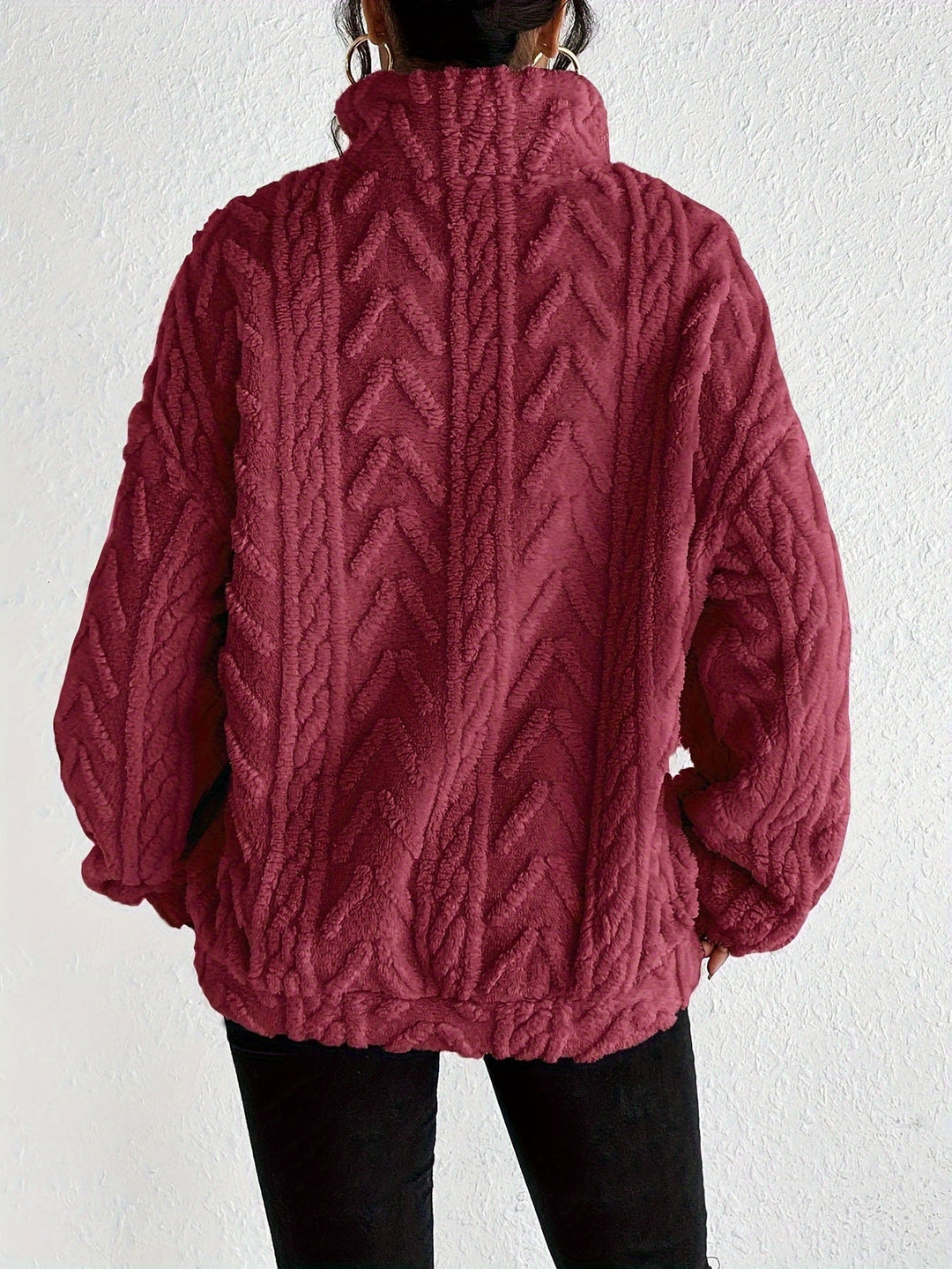 Annette - Gestrickter Halb-zip Komfort Pullover
