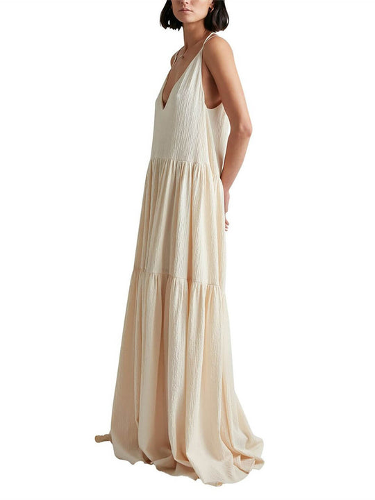 Heide - Lockeres Maxikleid mit Trägern