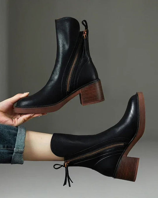 Garciel - Elegante Leder-Stiefeletten mit Absatz