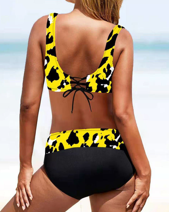 Earle Farbiger Bikini Badeanzug