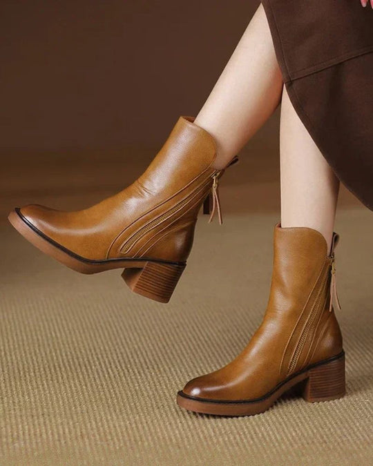 Garciel - Elegante Leder-Stiefeletten mit Absatz