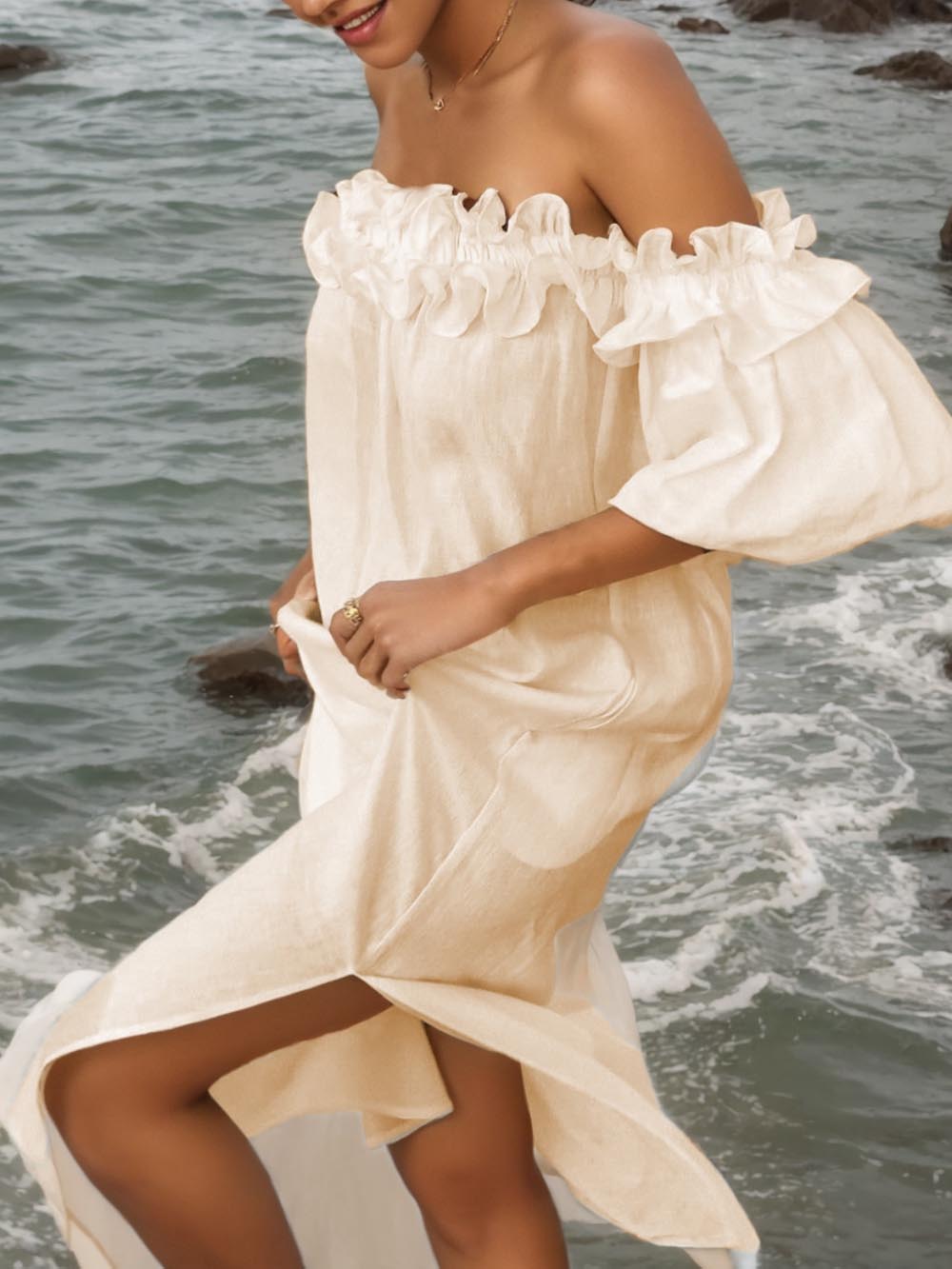 Giselle - Schickes schulterfreies Midikleid
