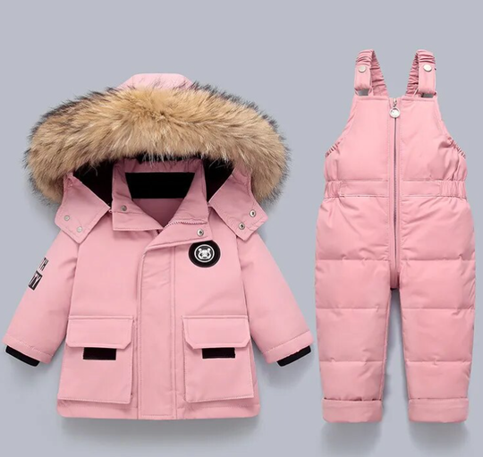 Little Polar Bear - Kinder Winterjacke und Overall Set