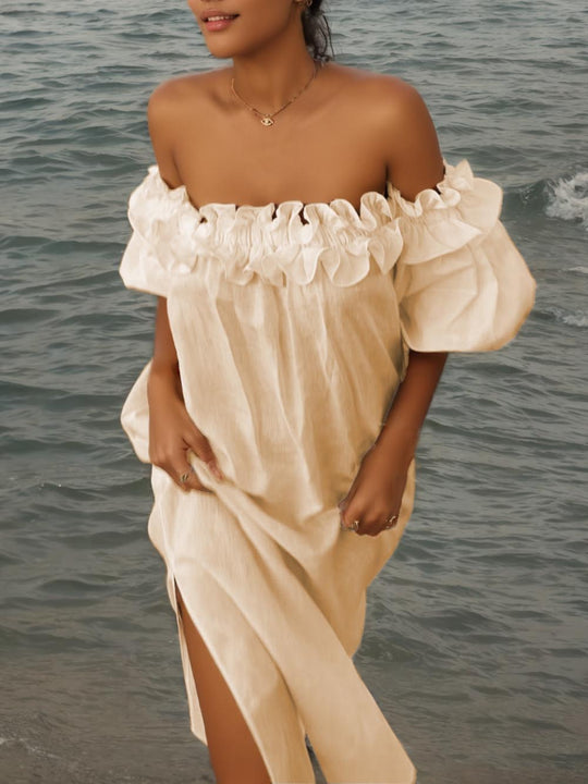 Giselle - Schickes schulterfreies Midikleid