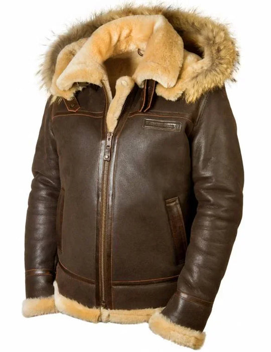 Heinrich - Warme und elegante Jacke mit Kapuze und Innenfutter