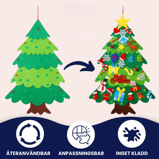 DecoTree - DIY-Filz-Weihnachtsbaum mit LED-Lichterkette