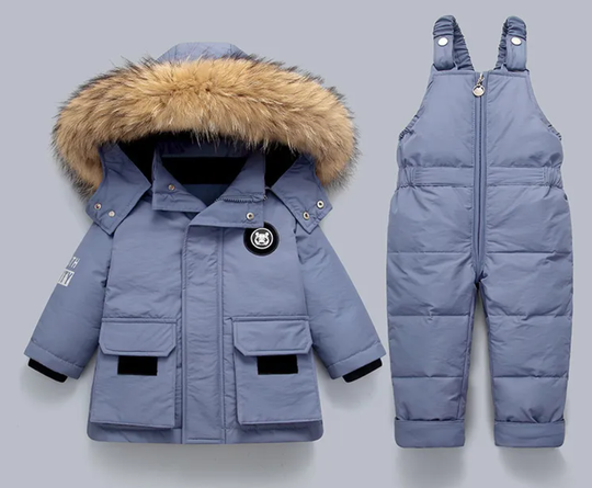 Little Polar Bear - Kinder Winterjacke und Overall Set