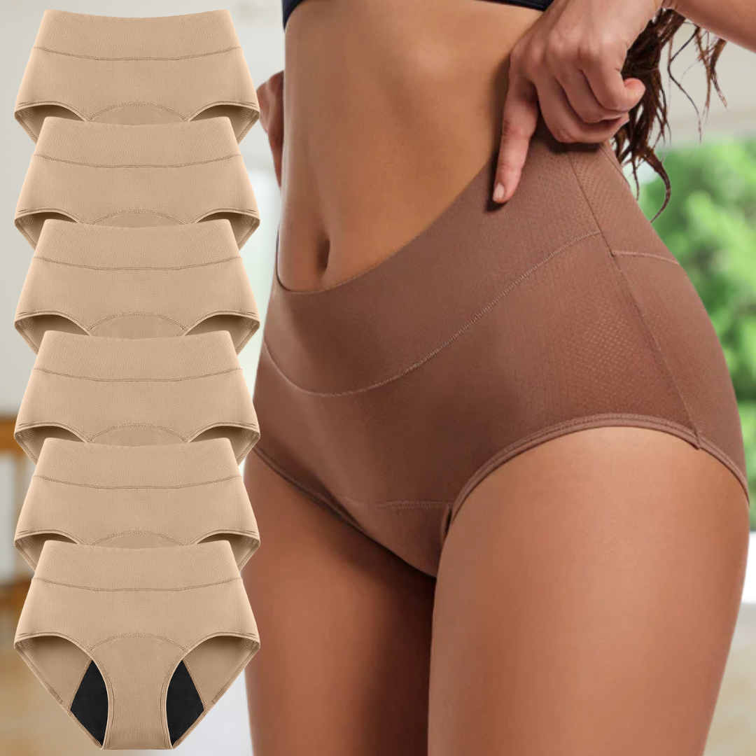 Shapehugger - 6er-Pack 3-Schicht-Unterwäsche - 100 % Auslaufschutz