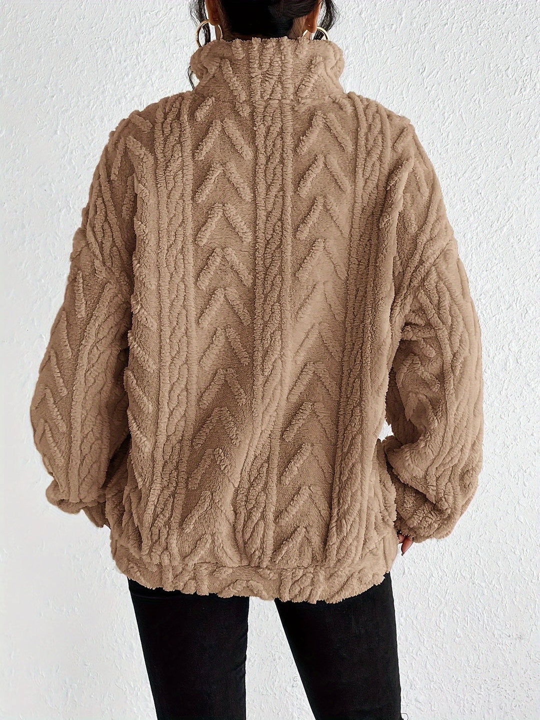 Annette - Gestrickter Halb-zip Komfort Pullover