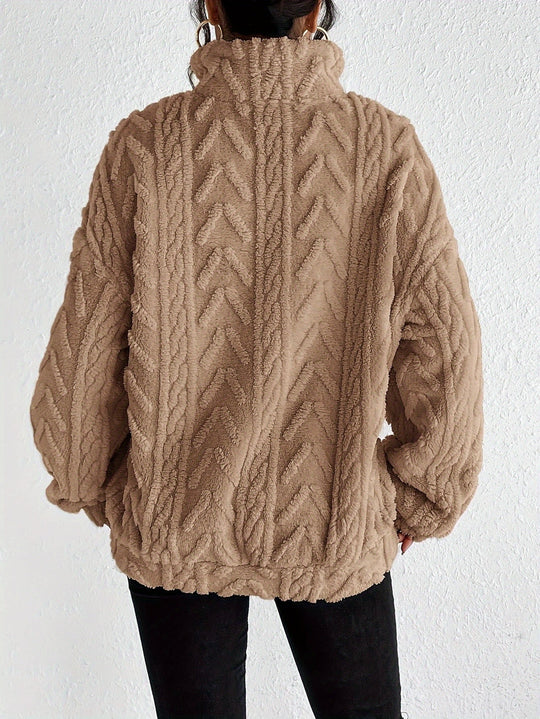 Annette - Gestrickter Halb-zip Komfort Pullover
