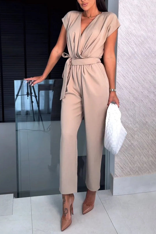 Maryana™ Kurzärmliger Overall mit V-Ausschnitt