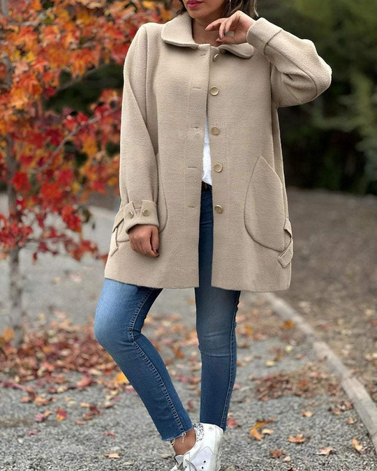 Brigitte – Damen Mantel mit seitlichem Knoten