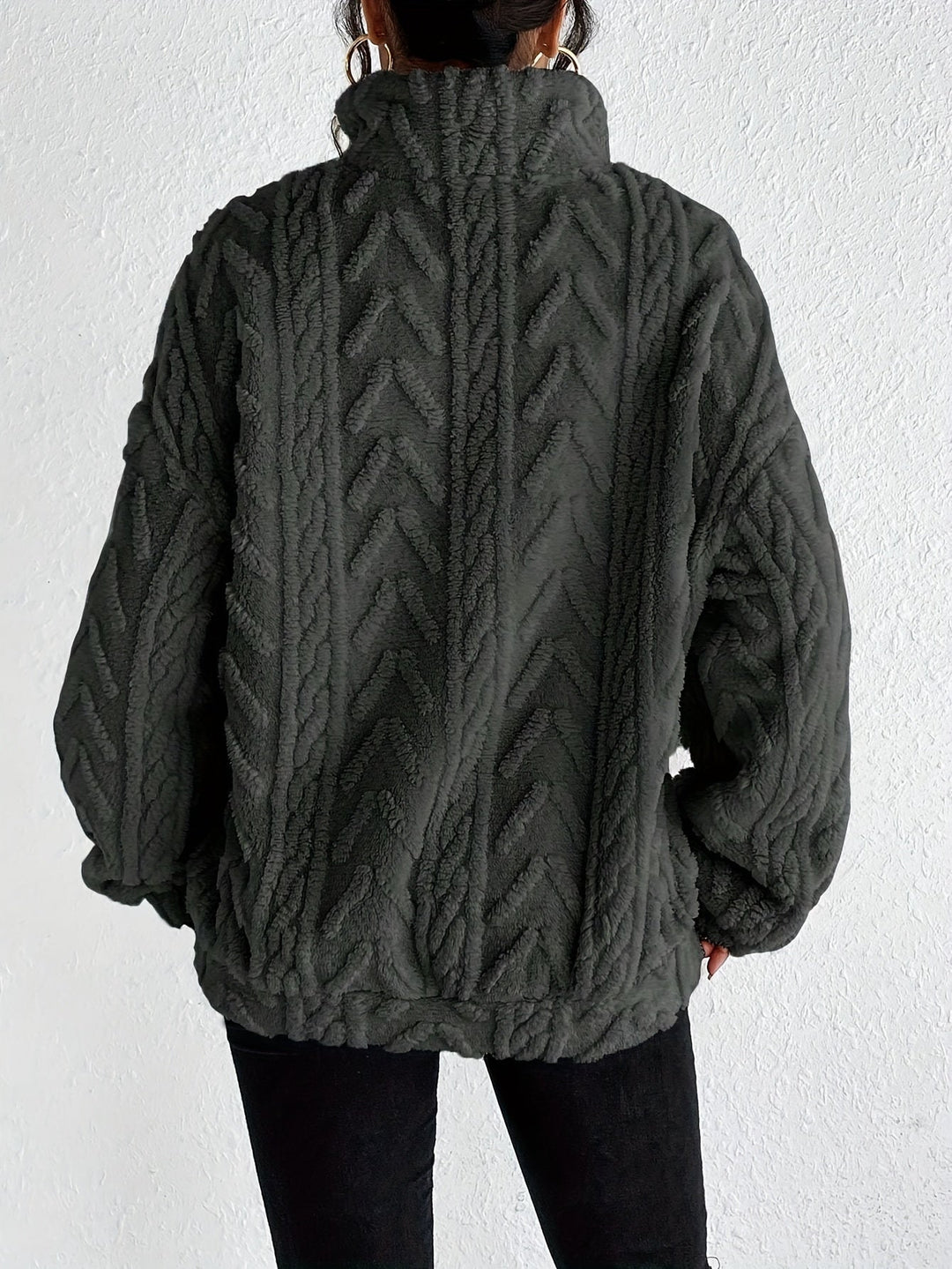 Annette - Gestrickter Halb-zip Komfort Pullover
