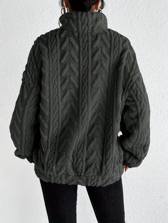 Annette - Gestrickter Halb-zip Komfort Pullover