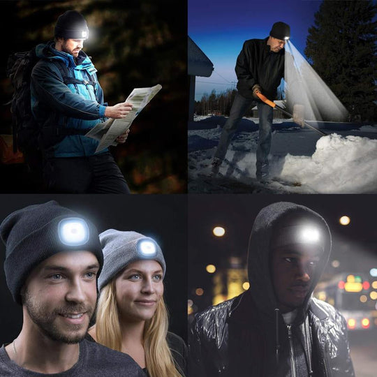 LightHead - LED-Strick-Wintermütze