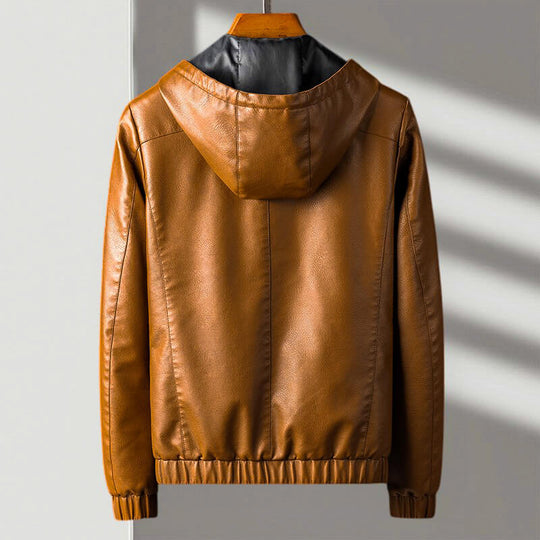 Aspen™ Lederjacke mit Kapuze