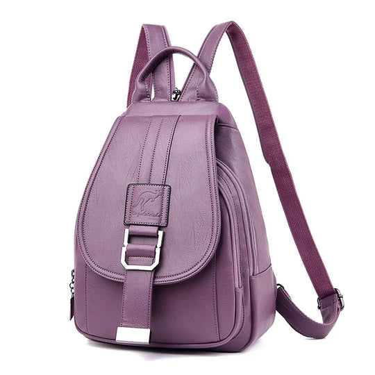 LINA | DIEBSTAHLSICHERER LEDERRUCKSACK