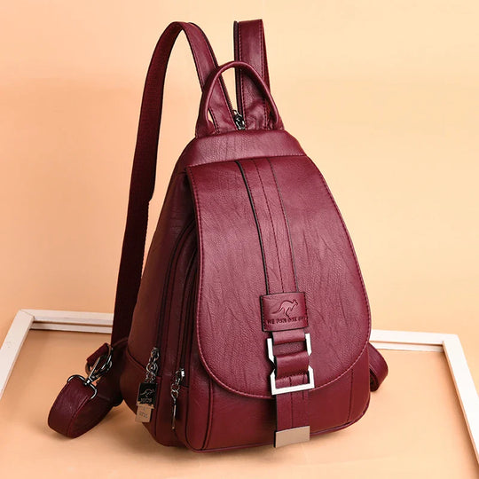 LINA | DIEBSTAHLSICHERER LEDERRUCKSACK