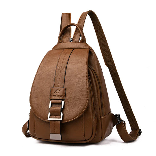 LINA | DIEBSTAHLSICHERER LEDERRUCKSACK