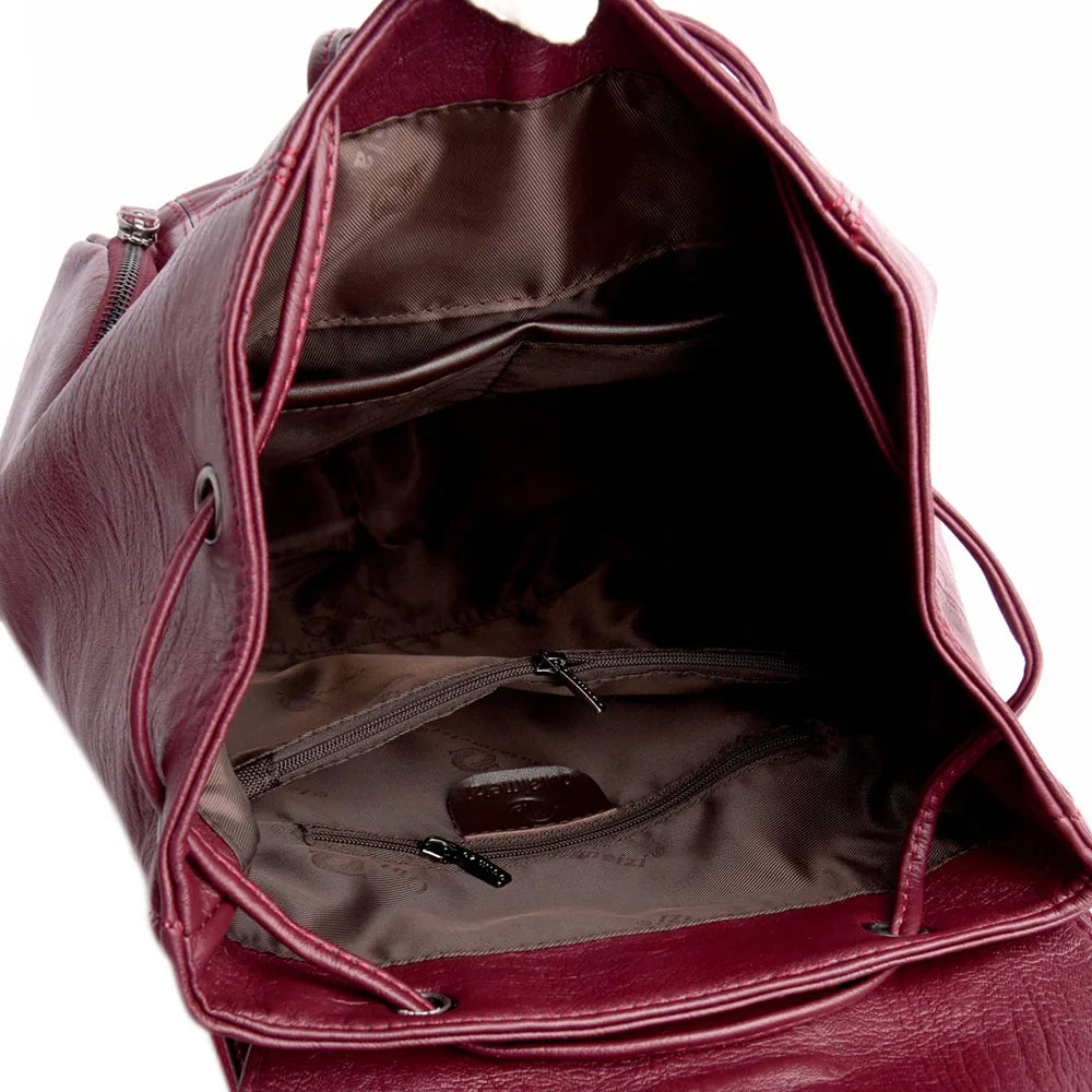 VERA | DIEBSTAHLSICHERER LEDERRUCKSACK