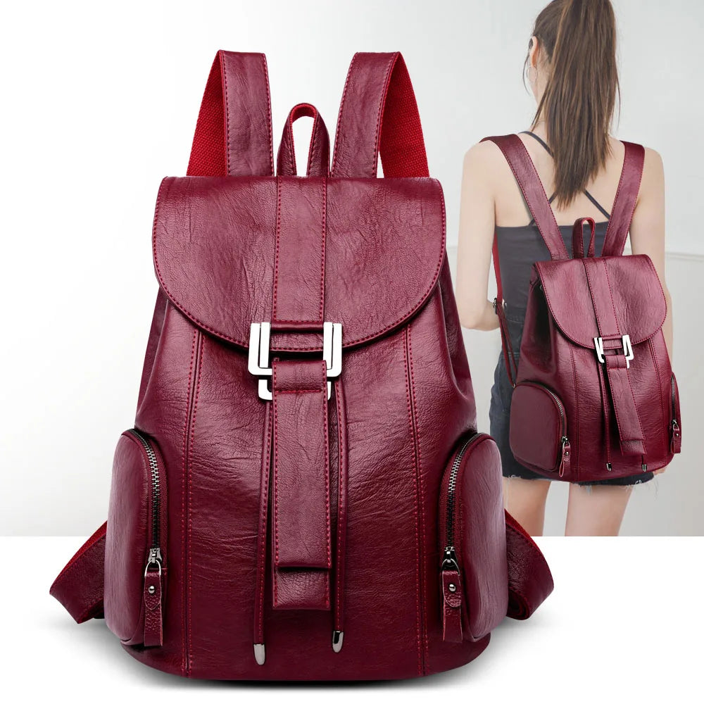 VERA | DIEBSTAHLSICHERER LEDERRUCKSACK