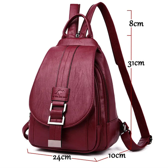LINA | DIEBSTAHLSICHERER LEDERRUCKSACK