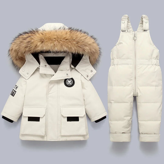 Little Polar Bear - Kinder Winterjacke und Overall Set