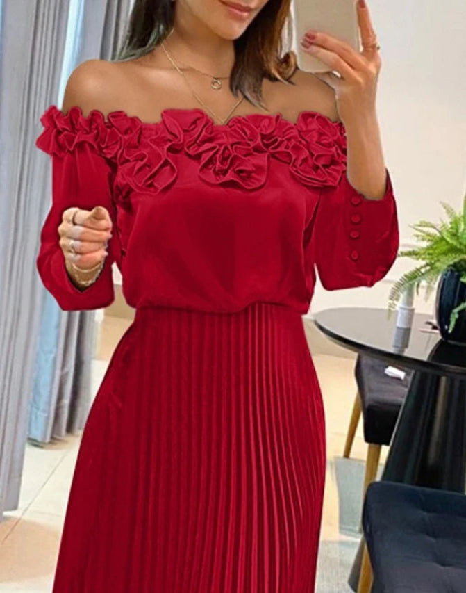 Aria - Atemberaubendes schulterfreies Maxikleid