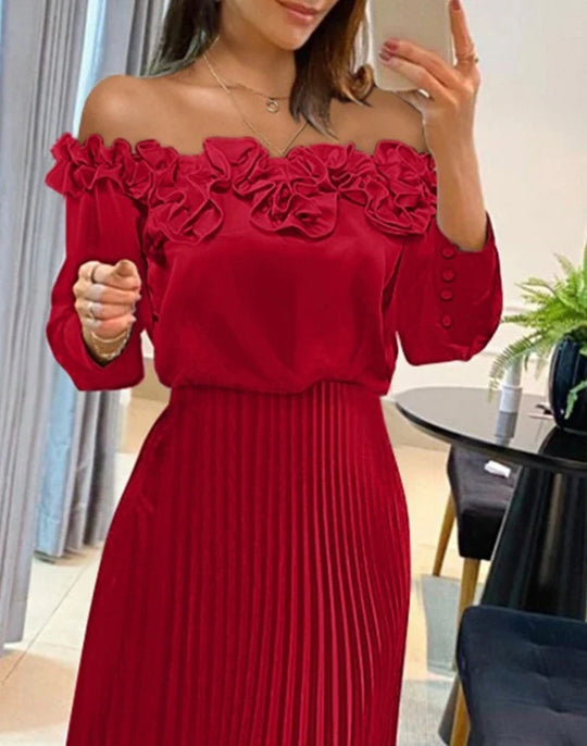 Aria - Atemberaubendes schulterfreies Maxikleid