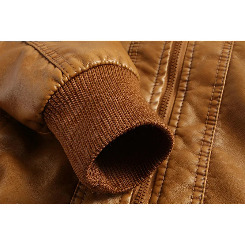 Jaxon™ Lederjacke mit Kapuze