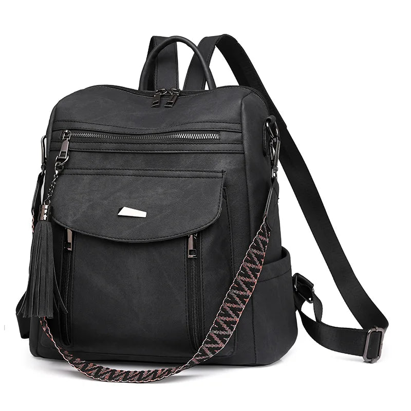 NOMI | DIEBSTAHLSICHERER LEDERRUCKSACK