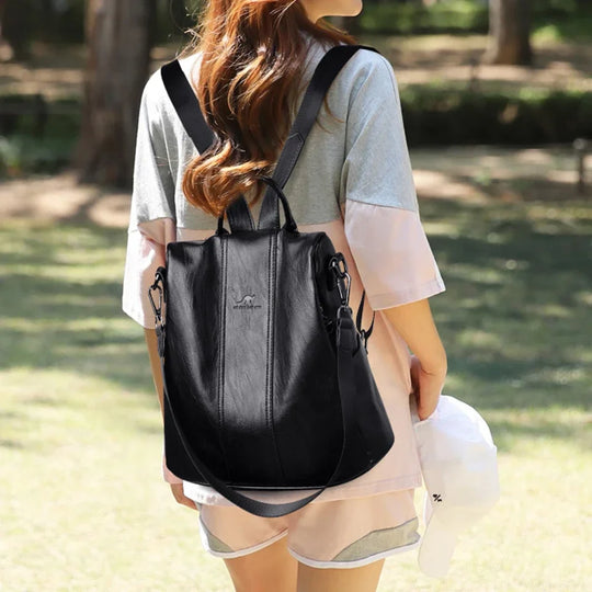 ELSA | DIEBSTAHLSICHERER LEDERRUCKSACK