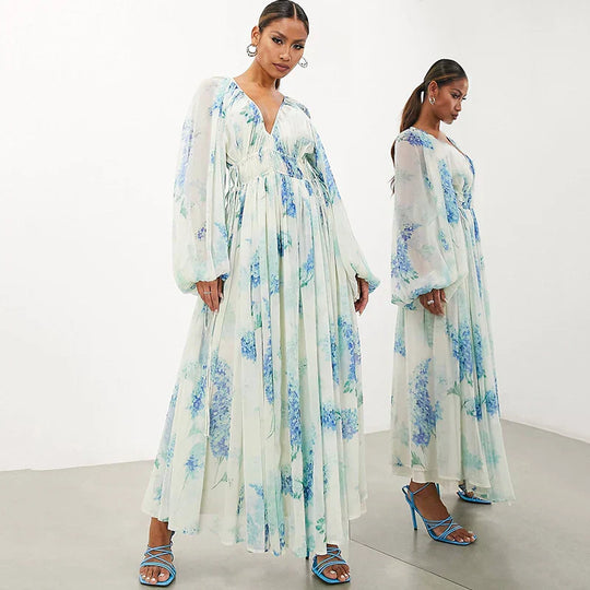 Melaya - Blue Ocean Maxikleid