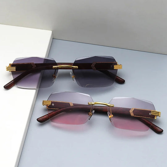 Rahmenlose quadratische Brille