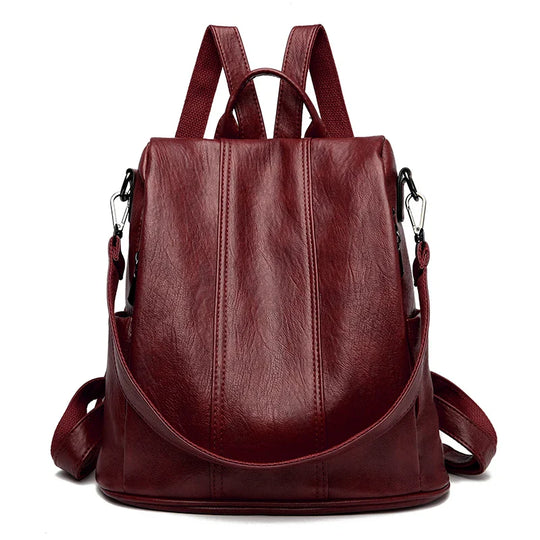 NILA | DIEBSTAHLSICHERER LEDERRUCKSACK