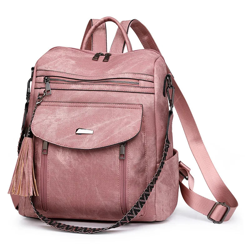 NOMI | DIEBSTAHLSICHERER LEDERRUCKSACK