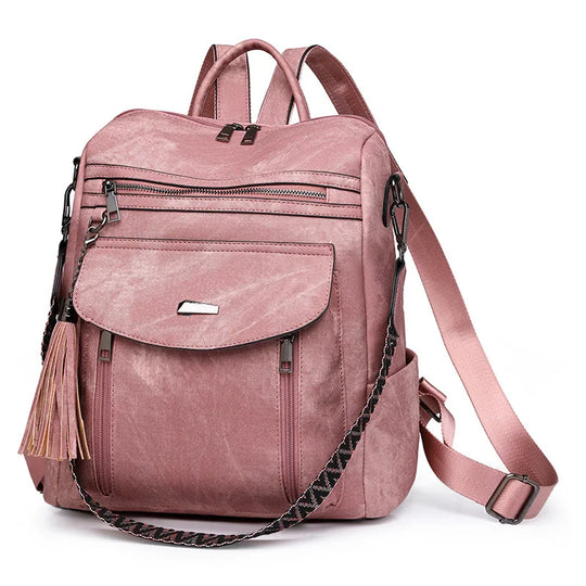NOMI | DIEBSTAHLSICHERER LEDERRUCKSACK