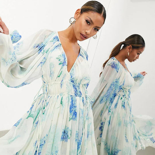 Melaya - Blue Ocean Maxikleid