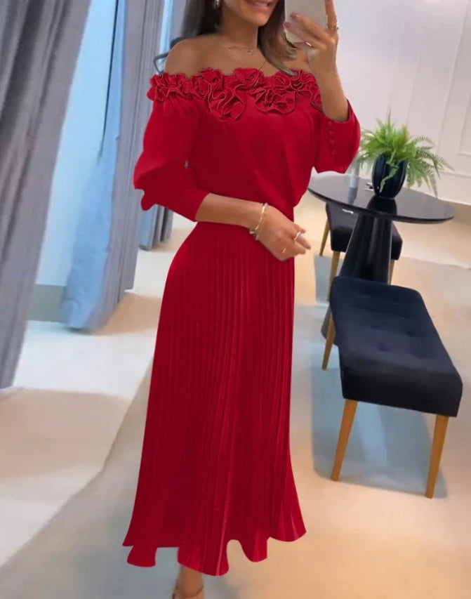 Aria - Atemberaubendes schulterfreies Maxikleid