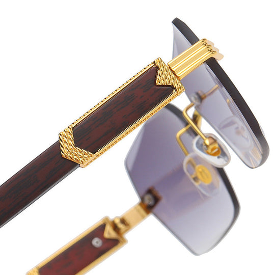 Rahmenlose quadratische Brille