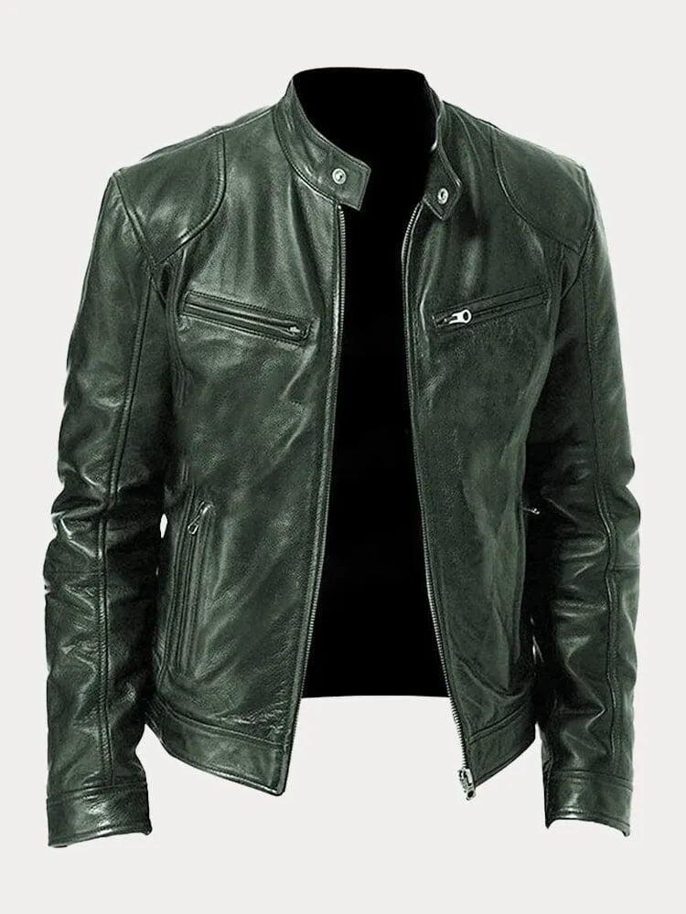 Victor™ Lässige Lederjacke