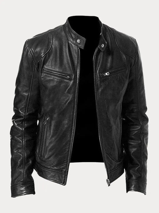 Victor™ Lässige Lederjacke