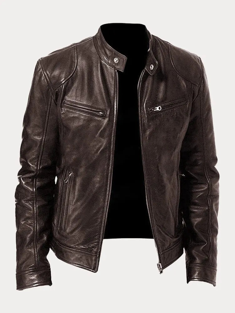 Victor™ Lässige Lederjacke