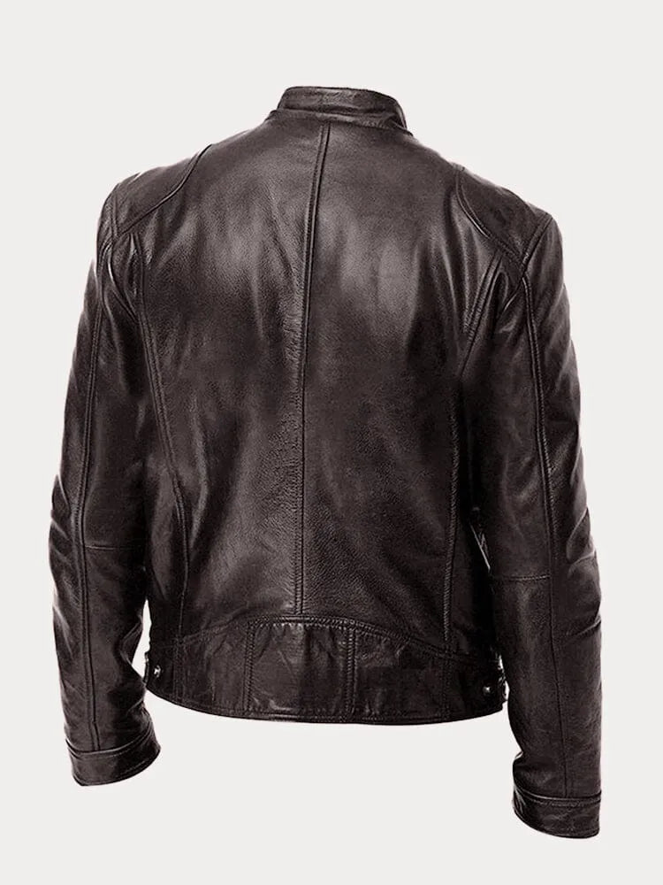 Victor™ Lässige Lederjacke