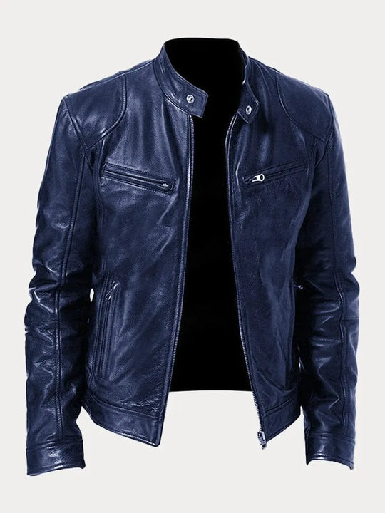 Victor - Lässige Lederjacke: Zeitloser Stil und Komfort