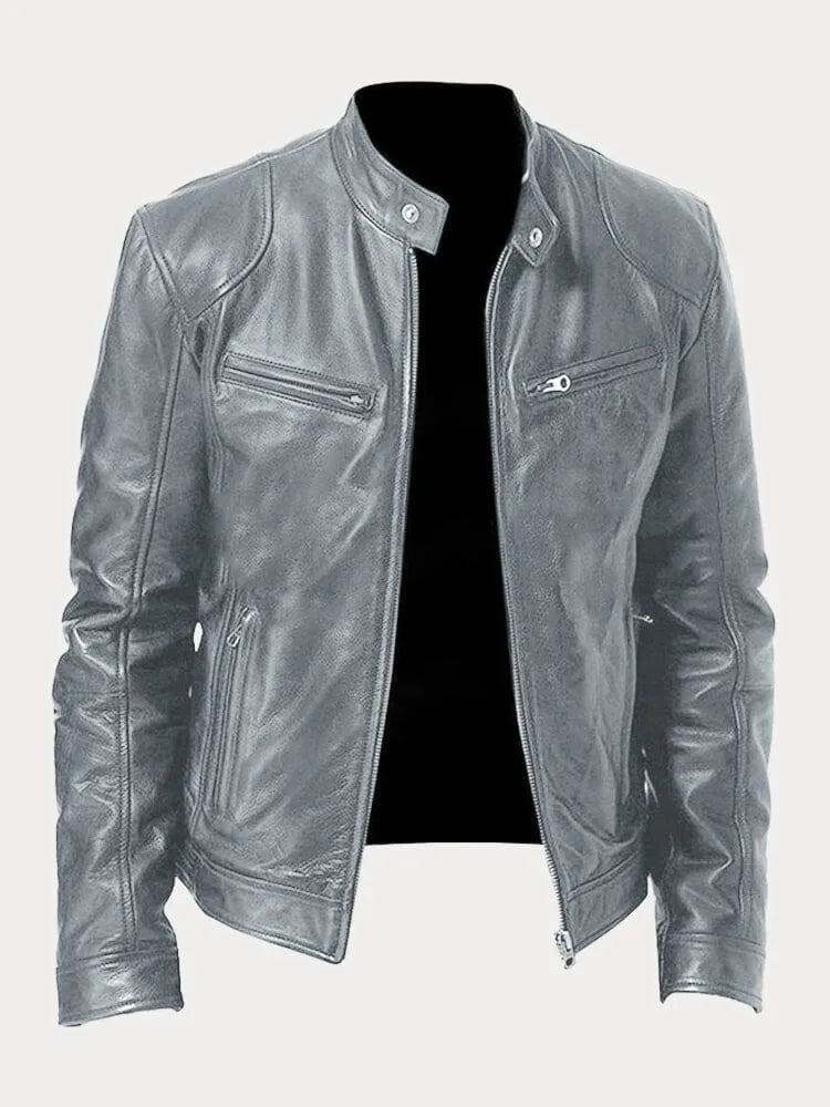 Victor™ Lässige Lederjacke