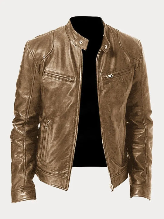 Victor™ Lässige Lederjacke